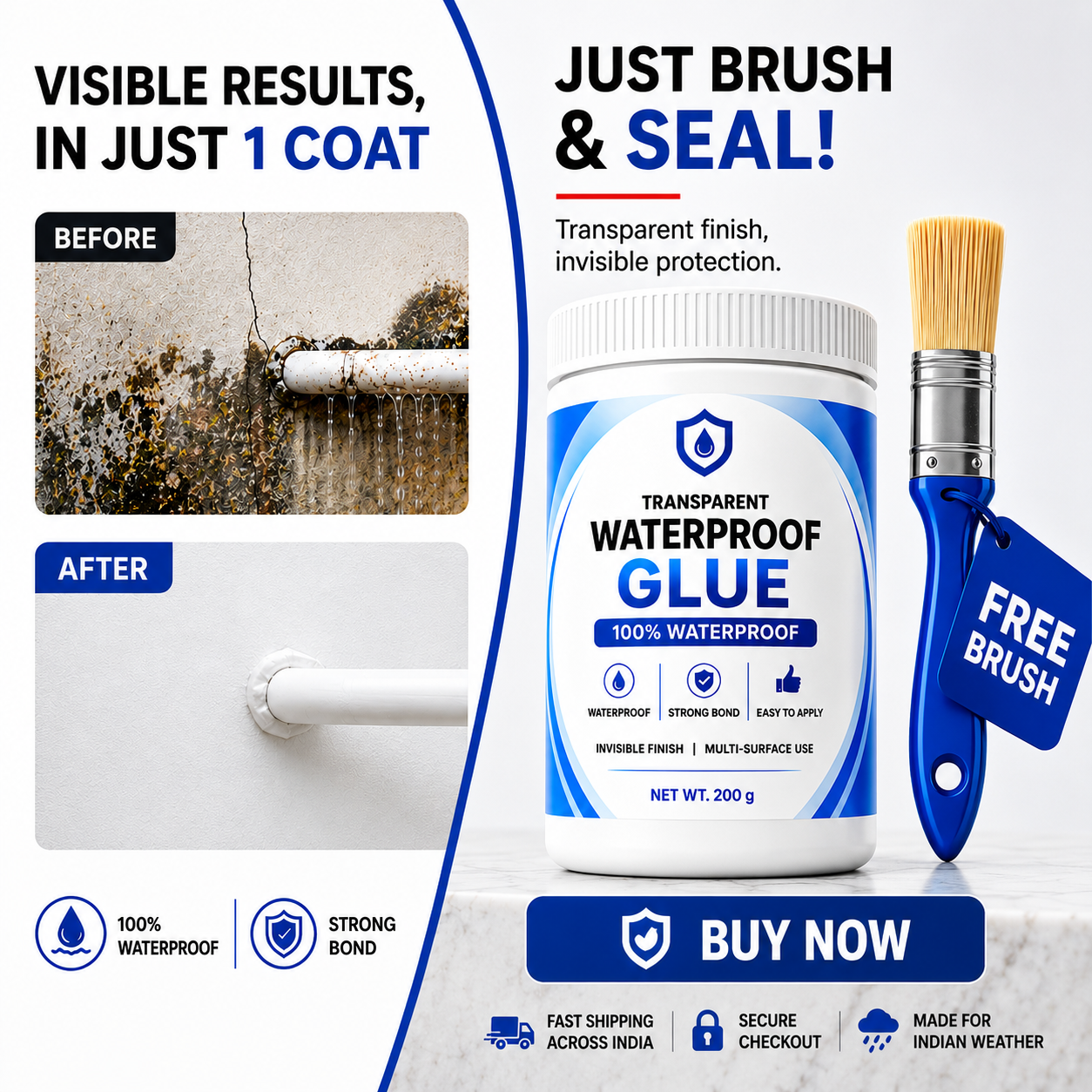Transparent Waterproof Leak Repair Sealant