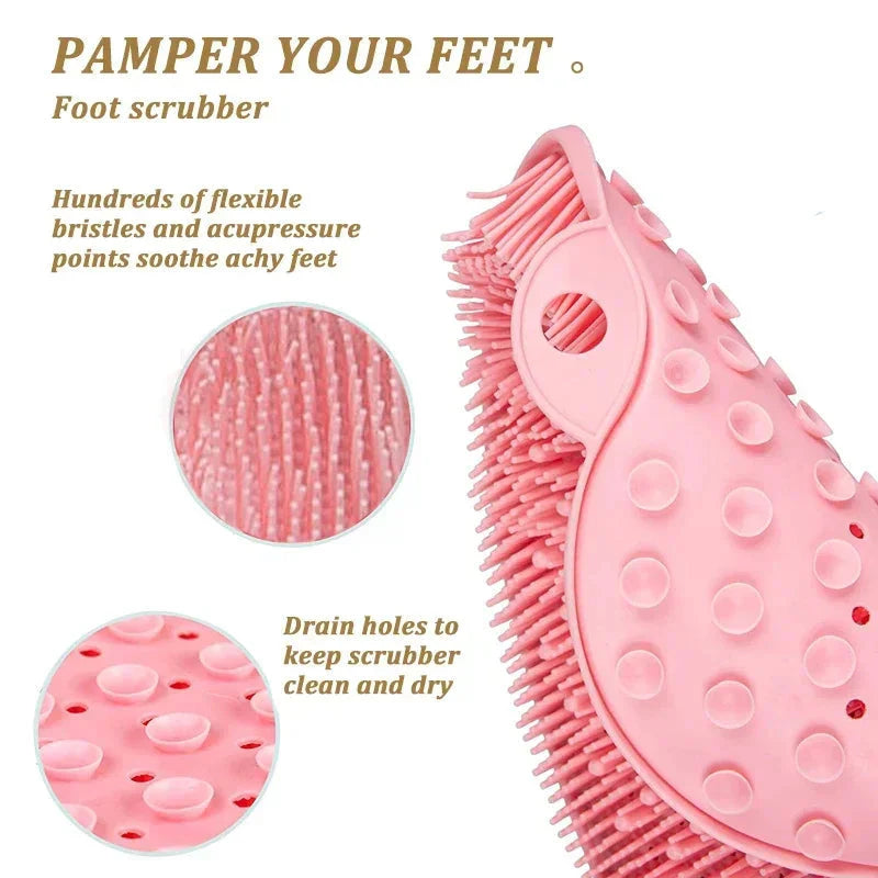 Silicone Foot Scrubber Mat (Pack of 2)